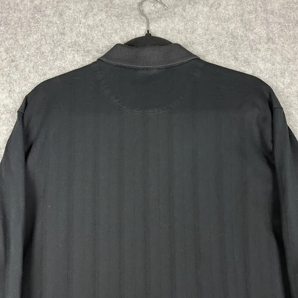 Nike Tiger Woods 2010 US Open‎ Polo Shirt Mens Medium Black Dri-FIT Drop Needle